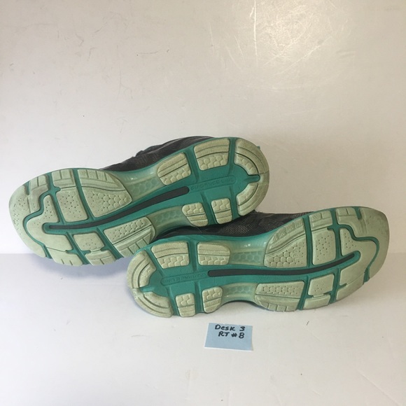 Asics Nimbus lite Colors Womans shoe Sneaker gray black teal reflective Sz 9 - Picture 7 of 14